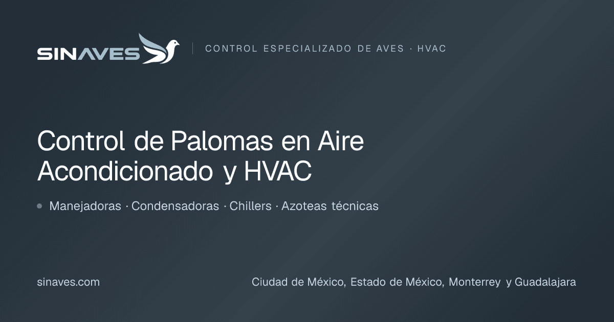 Sinaves: Sitio enfocado en soluciones de control de aves para instalaciones HVAC.